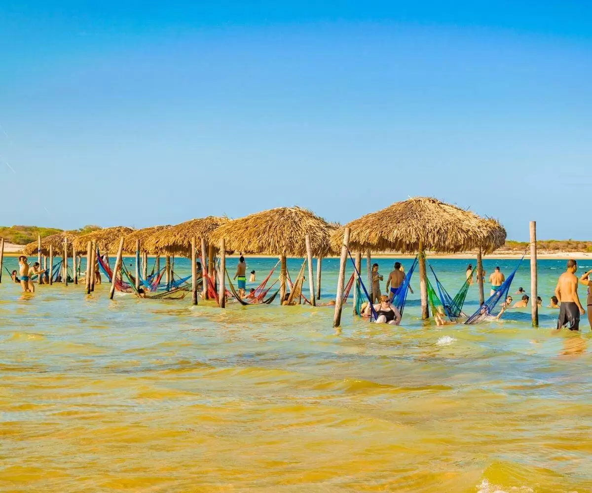 Praia de jericoacoara com Coco verde tur
